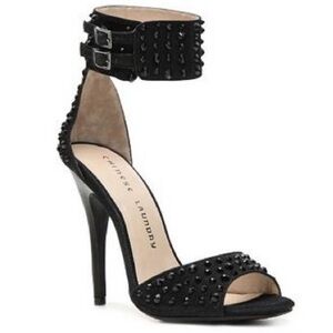 Chinese Laundry black studded heels